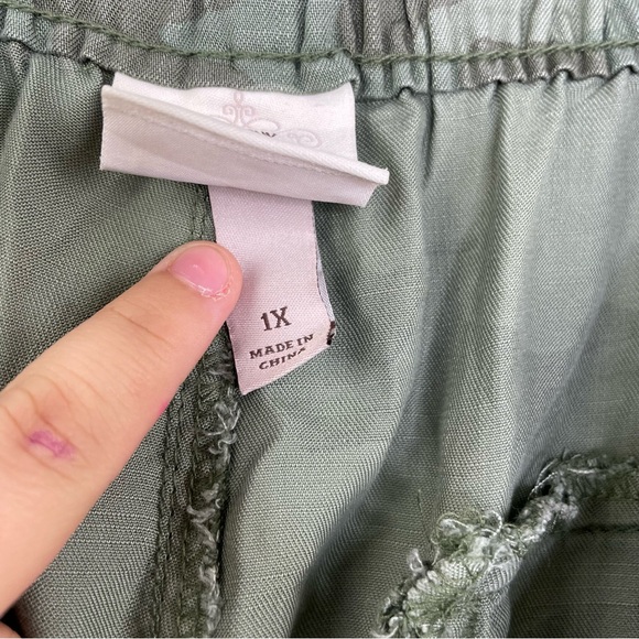 Knox Rose green camo jogger pants size 1X NWT - Picture 7 of 12